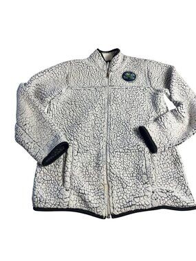 Champion Women's Notre Dame Sherpa Fleece Jacket black & White Full Zip Small
